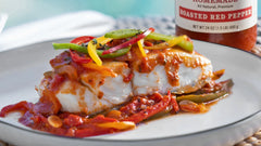 Roasted Red Pepper Halibut