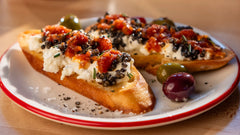 Burrata Rosso with Black Crown Caviar