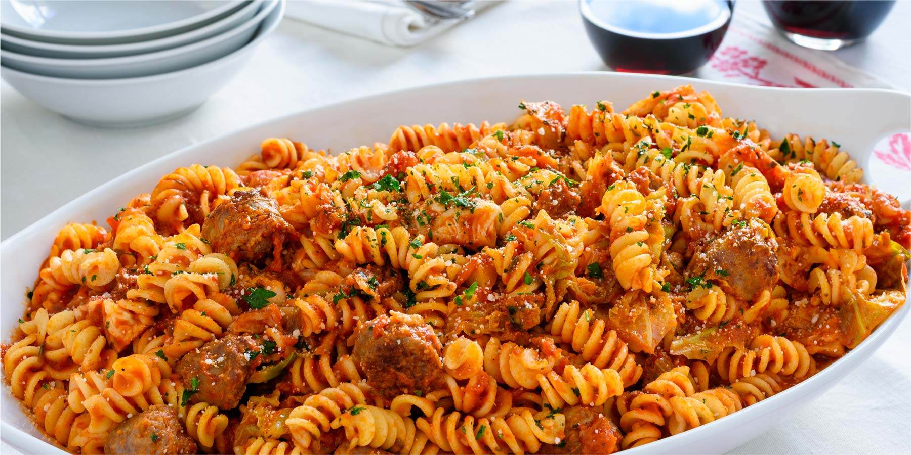 Fusilli with Sausage and Cabbage Recipe Rao's Specialty Foods