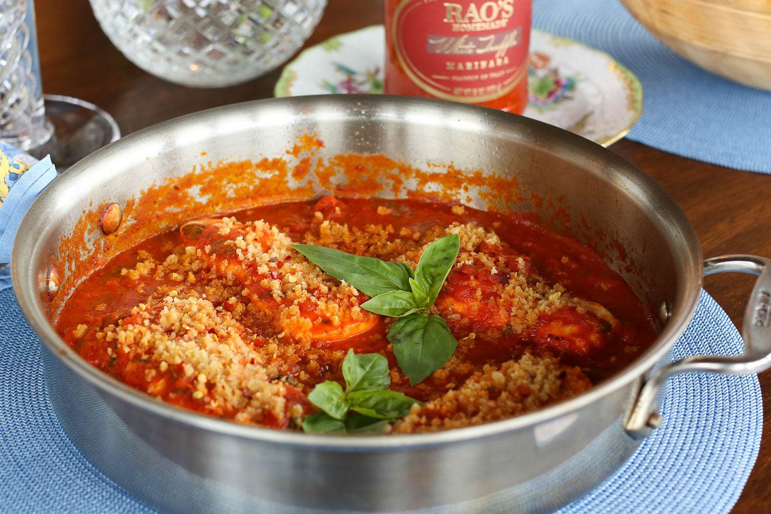 Serena Wolf’s Halibut with Pancetta, White Truffle Marinara, and Garli – Rao's Specialty Foods