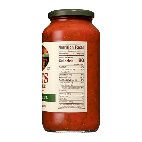 Homemade Tomato Basil Sauce