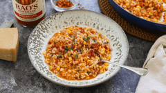 Serena Wolf’s Risotto Arrabbiata with Sweet Corn and Pancetta