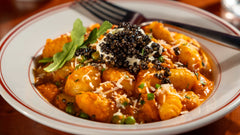 Red Carpet Gnocchi with Black Crown Caviar